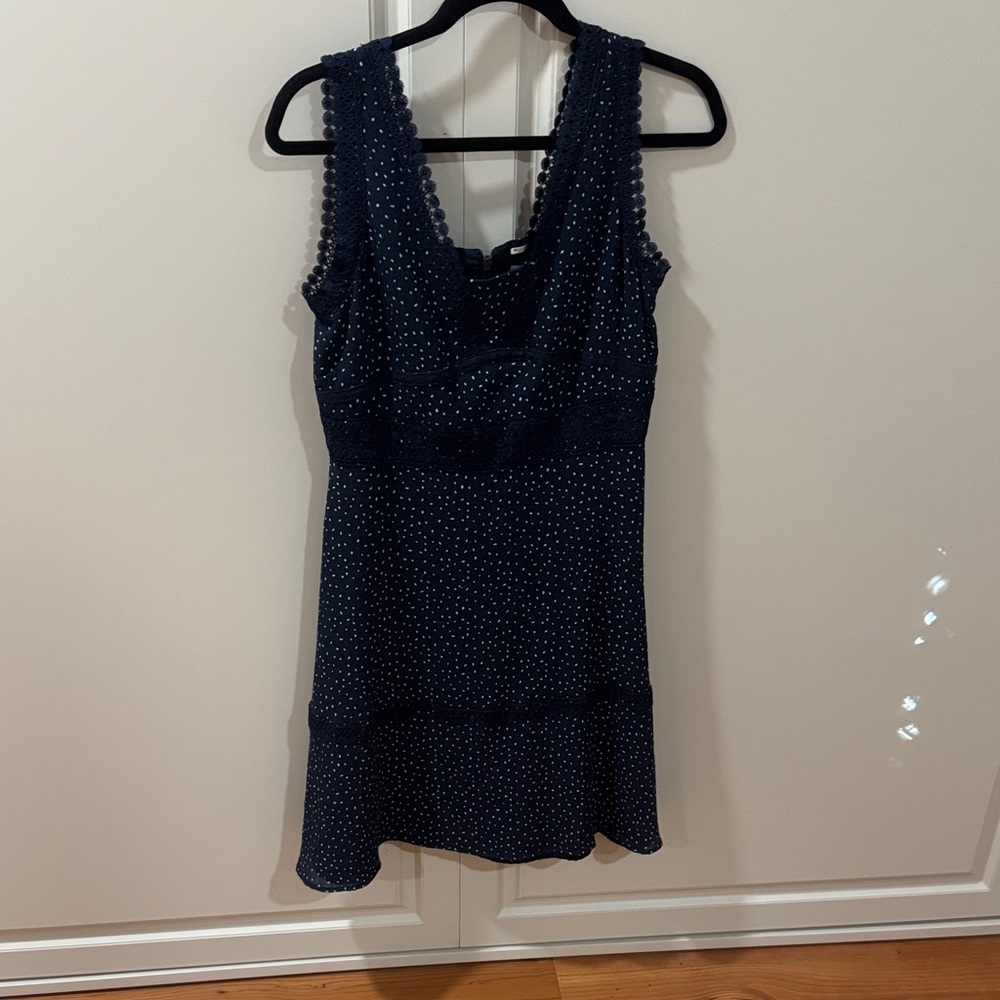 ANTONIO MELANI Navy Asymmetrical Dress